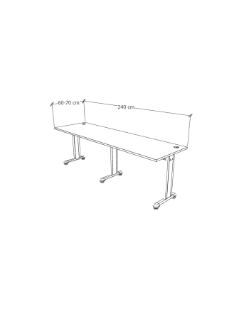 ESCRITORIO RECTO 240 cm